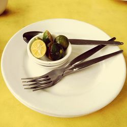 Close-up of food served in plate