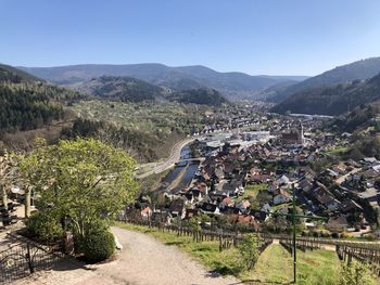 Panoramic shot of townscape against sky