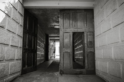 Corridor of historic building