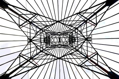 Low angle view of power lines