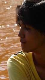 Close-up portrait of a young woman