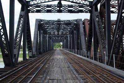 Railroad tracks against sky