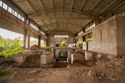 Interior of old abandoned building