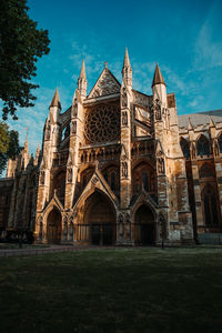 Low angle view of historic building against sky