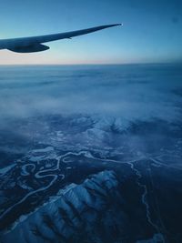 Aerial view of sea against sky