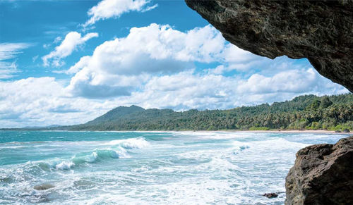 Panoramic view of sea against sky