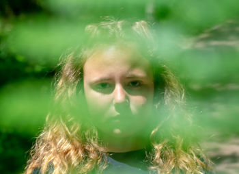 Close-up portrait of woman