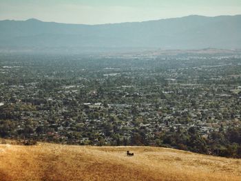 Scenic view of landscape and mountains