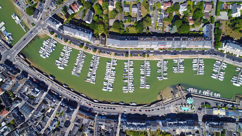 High angle view of crowd