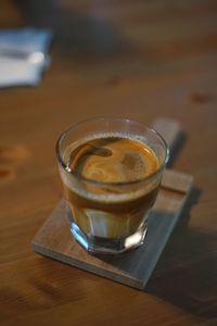 Close-up of coffee on table