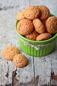 Close-up of dessert in bowl on table