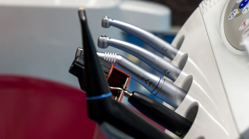 Close-up of dentist equipment