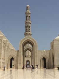 View of historic building against clear sky