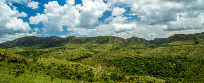 Panoramic view of landscape against sky