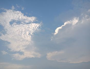 Low angle view of clouds in sky