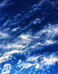 Low angle view of clouds in sky
