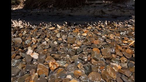 Pebbles on rocks