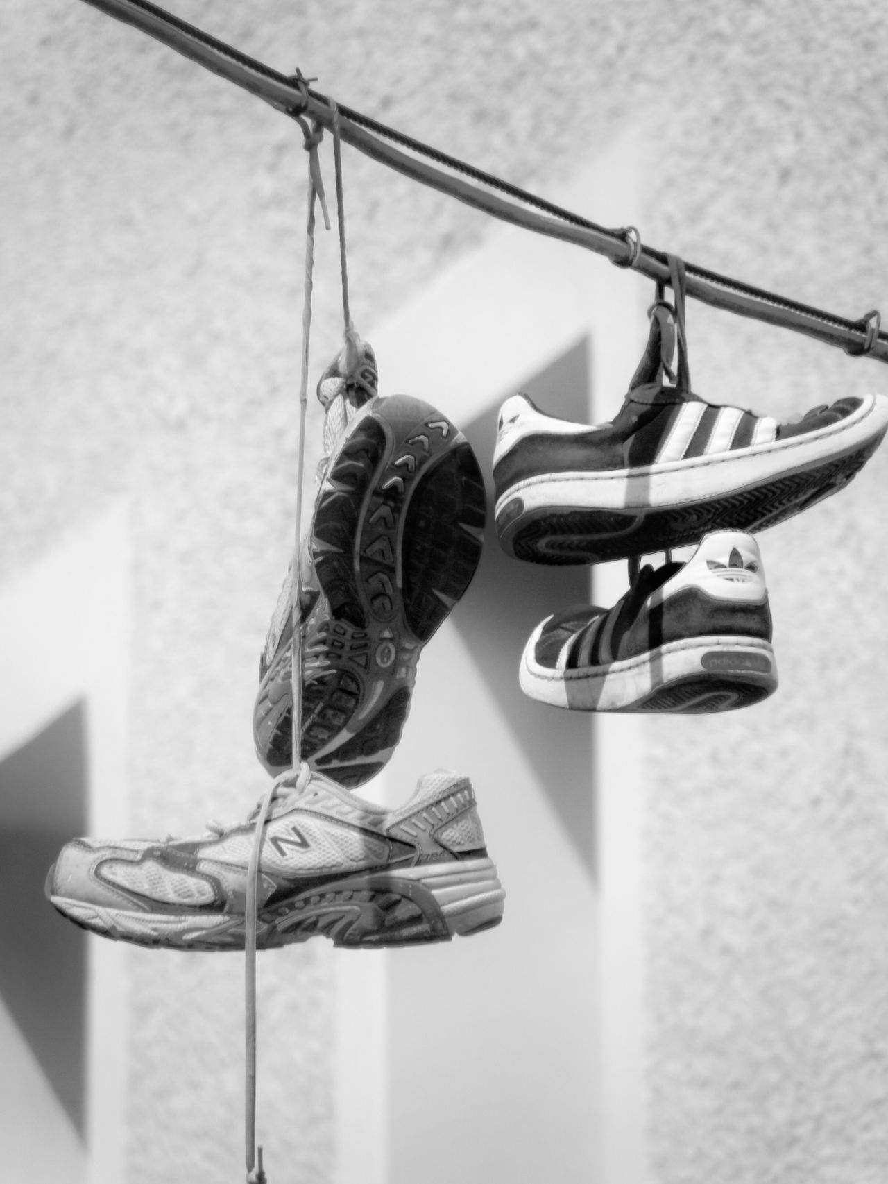 Shoes on wire