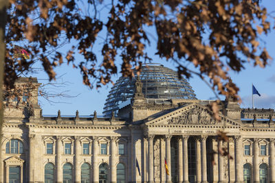 Low angle view of historical building