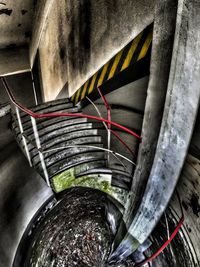 Tilt image of pipe in water