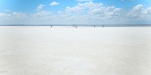 Salt lake of tuz golu in turkey