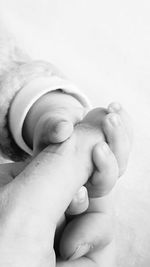 Close-up of baby hands