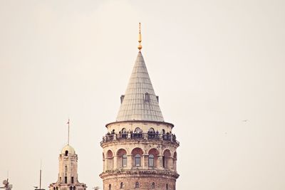 Low angle view of church against clear sky