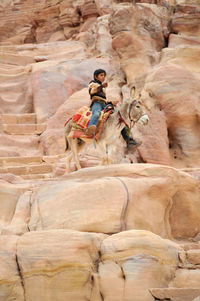 Petra little boy on donkey 