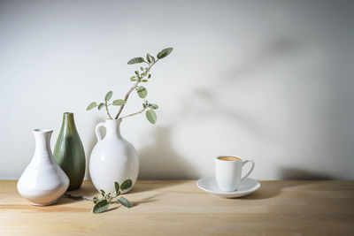 Potted plant on table