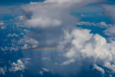 Rainbow in sky