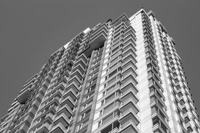 Low angle view of modern building against sky