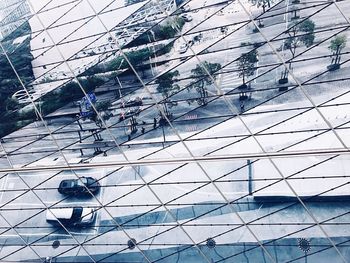 Low angle view of modern building against sky