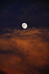 Low angle view of moon in sky