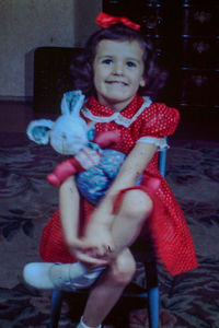 Portrait of cute girl with teddy bear