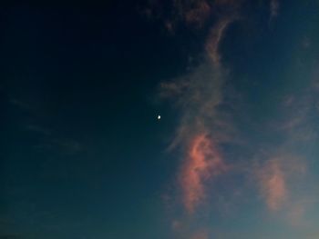 Low angle view of moon in sky