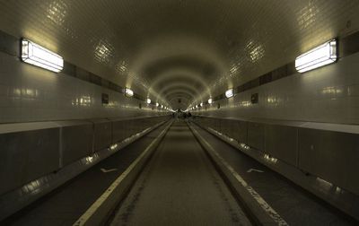 Illuminated underground underground walkway