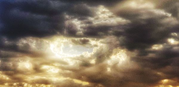 Low angle view of storm clouds in sky