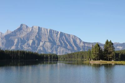 Scenic view of calm lake