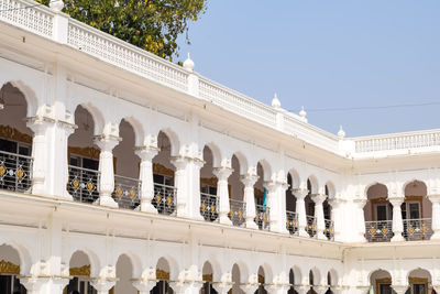 View of details of architecture inside golden temple - harmandir sahib in amritsar, punjab, india