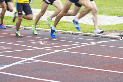 Group of people running