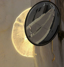 Close-up of object on wall