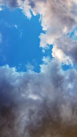 Low angle view of clouds in sky