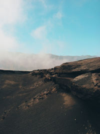 Scenic view of desert against sky