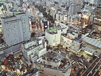 High angle view of cityscape