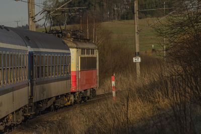 Train on railroad track