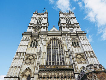 Low angle view of historical building against sky