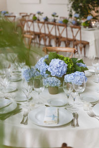 White flowers on table