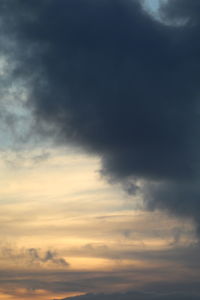 Low angle view of sky during sunset
