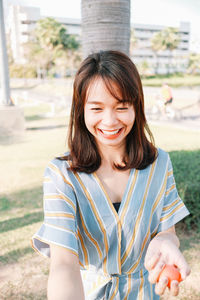 Portrait of a smiling young woman