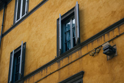 Low angle view of yellow building